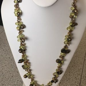 MT Designs Long Strand Lemon Quartz& Pearls